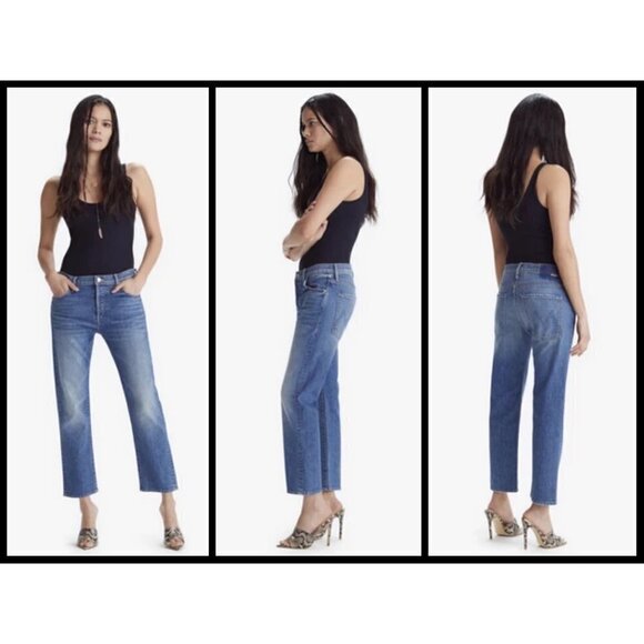 💕MOTHER SUPERIOR💕 Scrapper Ankle Jeans ~ Cowboys Don't Cry High Rise 31 NWT - Picture 2 of 16